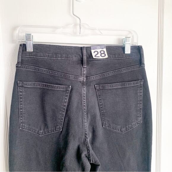 GAP High Rise Flare Stretch Denim Jeans Black Classic Style Size 28 Short New - Picture 5 of 11